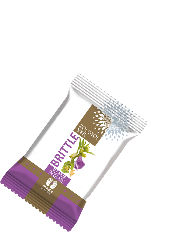 Sesame Brittle in glaze