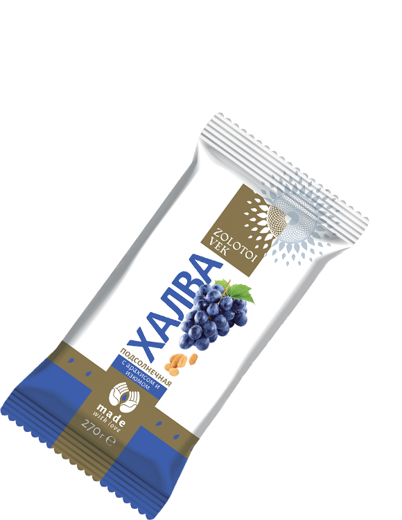 Халва подсолнечная с арахисом и изюмом Халва подсолнечная с арахисом и изюмом