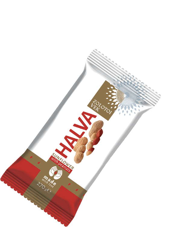 Sunflower halva with peanuts